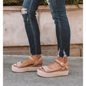 Gorgeous khaki espadrilles, never worn!